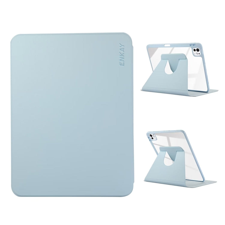 ENKAY 360 Rotation PMMA Leather Smart Tablet Case with Pen Slot, For iPad Air 13 2026 / 2025 / 2024, For iPad Air 11 2026 / 2025 / 2024, For iPad Pro 13 2025 / 2024, For iPad Pro 11 2025 / 2024