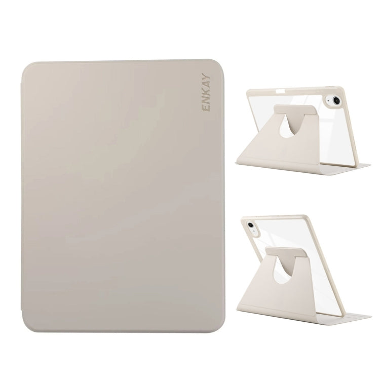 ENKAY 360 Rotation PMMA Leather Smart Tablet Case with Pen Slot, For iPad Air 13 2026 / 2025 / 2024, For iPad Air 11 2026 / 2025 / 2024, For iPad Pro 13 2025 / 2024, For iPad Pro 11 2025 / 2024