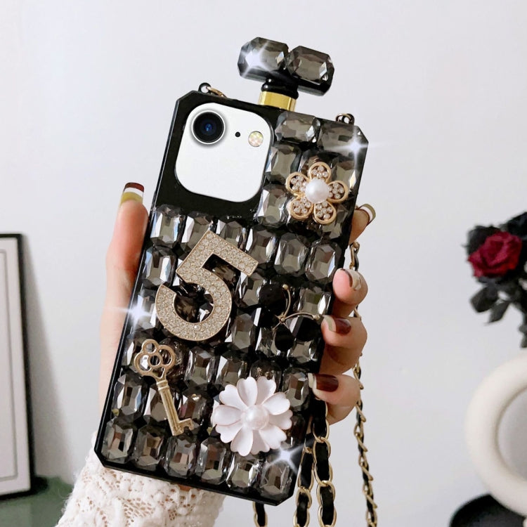 Crossbody Perfume Bottle Handmade Inlaid Diamond PC Phone Case, For iPhone SE 2022 /  7 / 8, For iPhone X / XS, For iPhone 7 Plus / 8 Plus