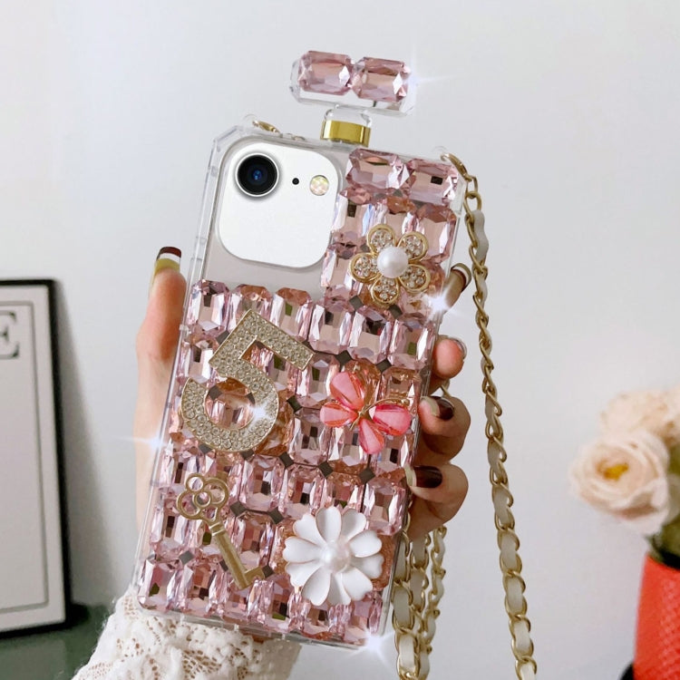 Crossbody Perfume Bottle Handmade Inlaid Diamond PC Phone Case, For iPhone SE 2022 /  7 / 8, For iPhone X / XS, For iPhone 7 Plus / 8 Plus