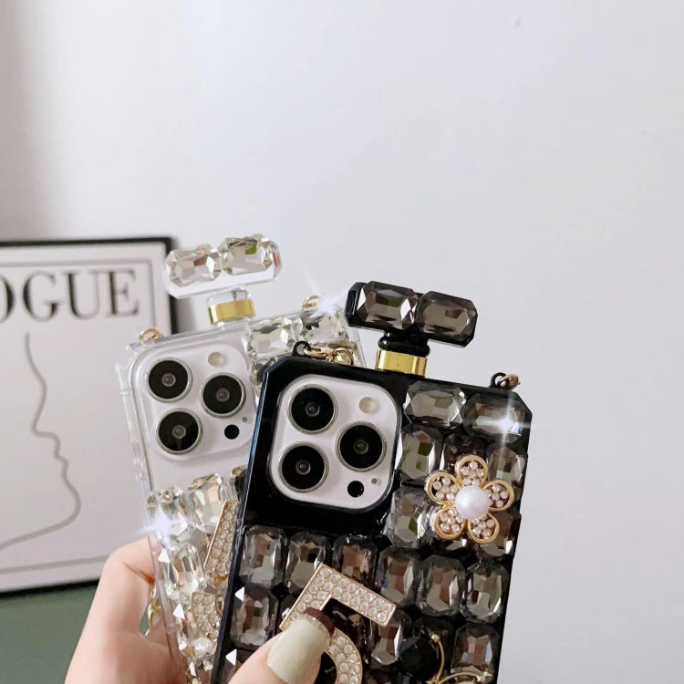 Crossbody Perfume Bottle Handmade Inlaid Diamond PC Phone Case, For iPhone SE 2022 /  7 / 8, For iPhone X / XS, For iPhone 7 Plus / 8 Plus