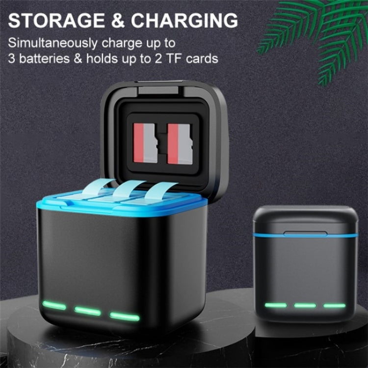 GP-810 Rechargeable 3-Battery Charger Station Storage Case for GoPro HERO5 /6 /7 /8, For GoPro HERO5 /6 /7 /8