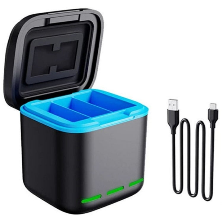 GP-910 3-Battery Charging Box Storage Case For GoPro HERO12 Black /11 Black /10 Black /9 Black, For GoPro HERO12 Black /11 Black /10 Black /9 Black