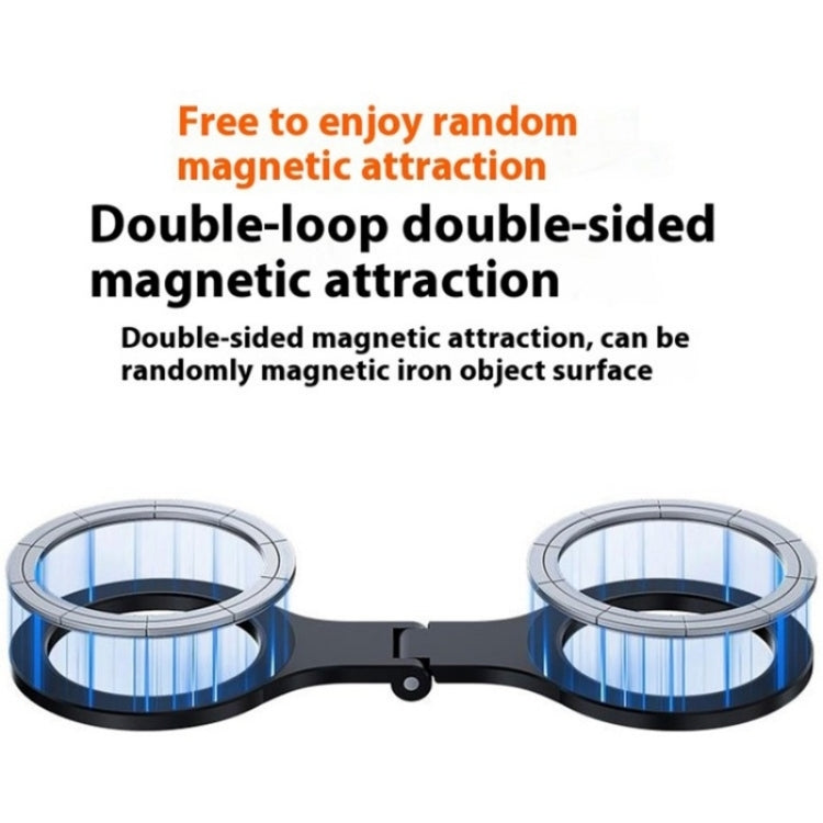 D59 Aluminum Alloy Finger Ring Grip MagSafe Dual Magnetic Phone Back Dual Ring Holder, D59 Ring Holder