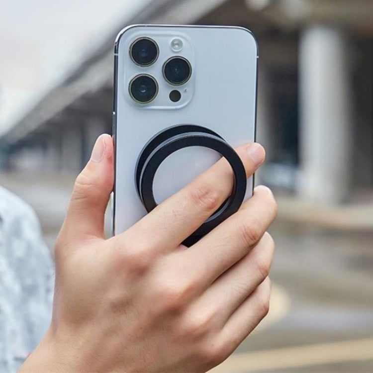 D59 Aluminum Alloy Finger Ring Grip MagSafe Dual Magnetic Phone Back Dual Ring Holder, D59 Ring Holder