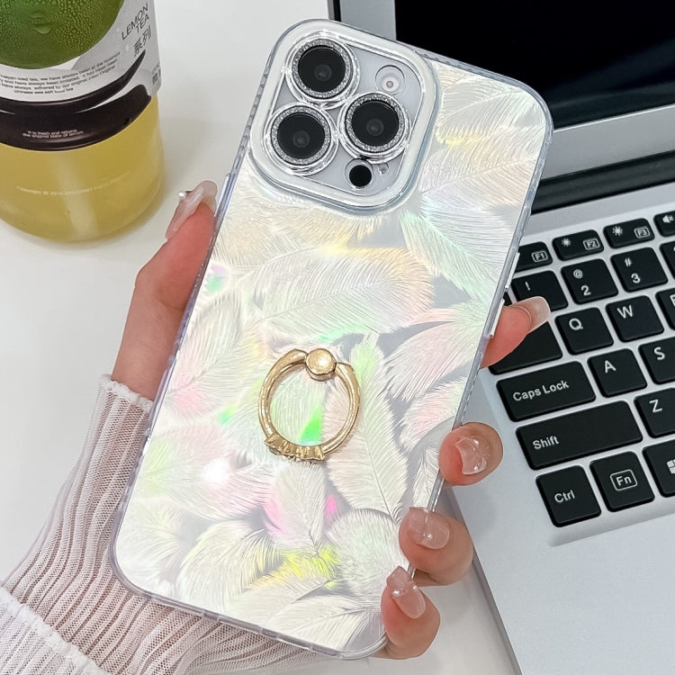 Plating Glitter Texture Ring Holder TPU Phone Case with Lens Film, Series 1