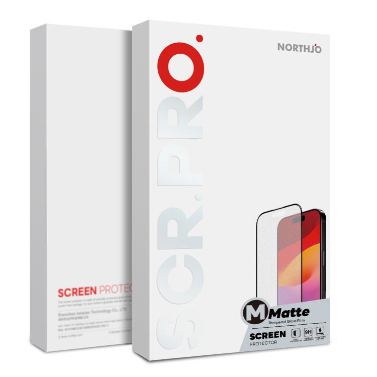 NORTHJO Matte Silkscreen Anti-Fingerprint Tempered Glass Film, For iPhone Duo Outer Screen, For iPhone 18 Pro, For iPhone 18 Pro Max, For iPhone 17 Pro Max, For iPhone 17 Pro, For iPhone 17, For iPhone 17 Air, For iPhone 16 Pro Max, For iPhone 16 Pro  ...
