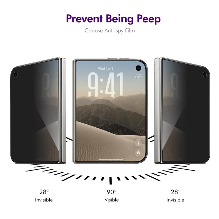 ENKAY Hat-Prince 28 Degree Anti-peeping Privacy Tempered Glass Film, For iPhone Duo Outer Screen, For iPhone 18 Pro, For iPhone 18 Pro Max, For iPhone 17 Pro Max, For iPhone 17 Pro, For iPhone 17, For iPhone Air, For iPhone 16 Pro Max, For iPhone 16 Pr...