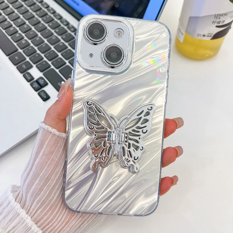 Plating Glitter Texture Butterfly Holder TPU Phone Case with Lens Film, Series 8