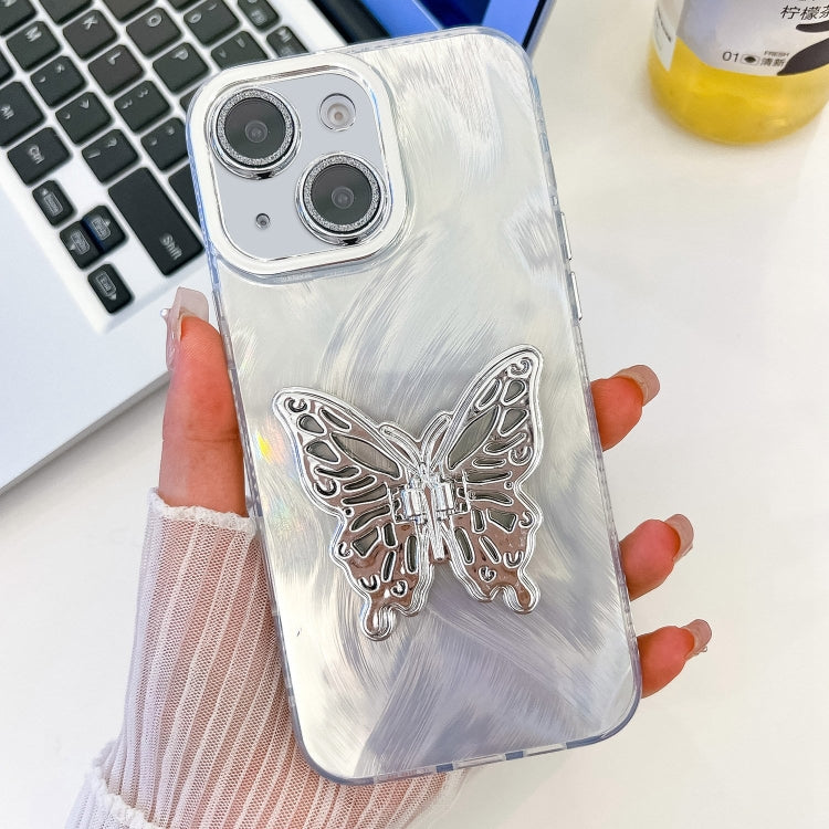 Plating Glitter Texture Butterfly Holder TPU Phone Case with Lens Film, Series 8
