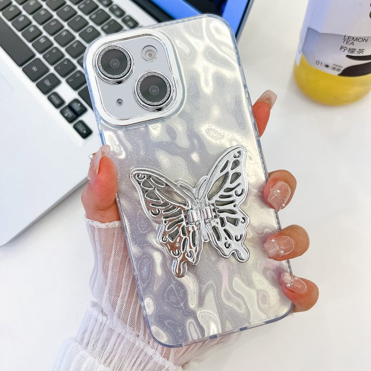 Plating Glitter Texture Butterfly Holder TPU Phone Case with Lens Film, Series 8