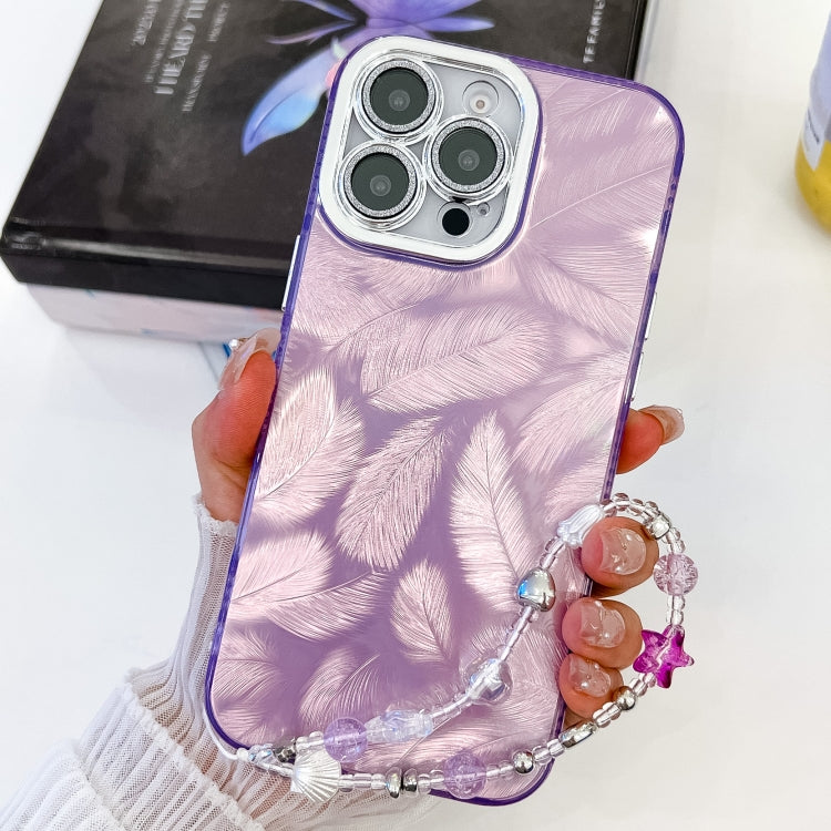 Plating Glitter Texture Chain Wristband TPU Phone Case with Lens Film, Series 4