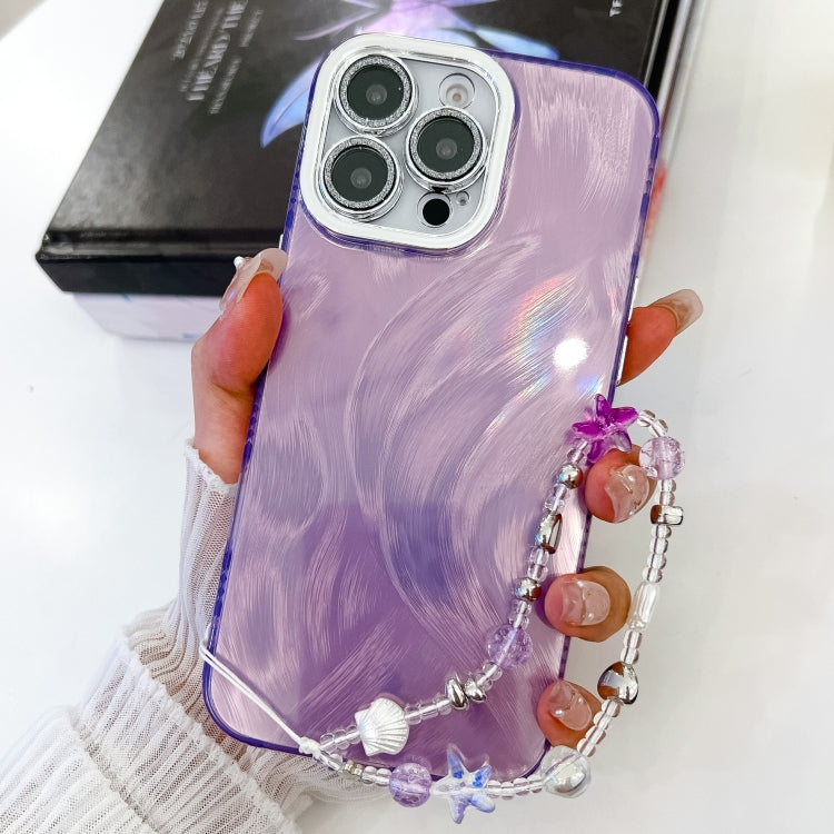 Plating Glitter Texture Chain Wristband TPU Phone Case with Lens Film, Series 4
