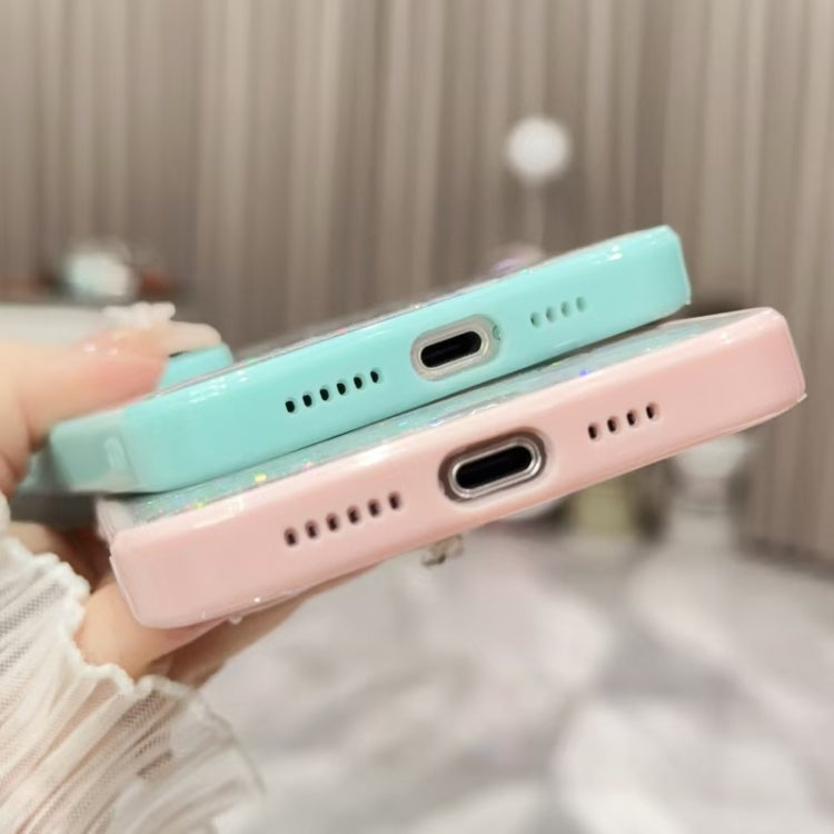 Color Butterfly Glitter Epoxy TPU Phone Case, For iPhone 16 Pro Max, For iPhone 16 Pro, For iPhone 16 Plus, For iPhone 16, For iPhone 15 Pro Max, For iPhone 15 Pro, For iPhone 15 Plus, For iPhone 15