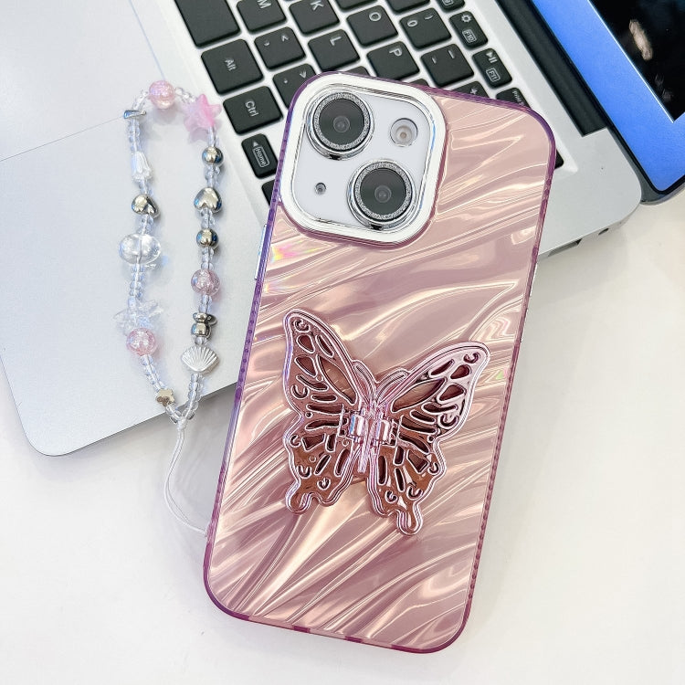 Plating Glitter Lens Film Texture Butterfly Holder Wristband Phone Case, Series 3
