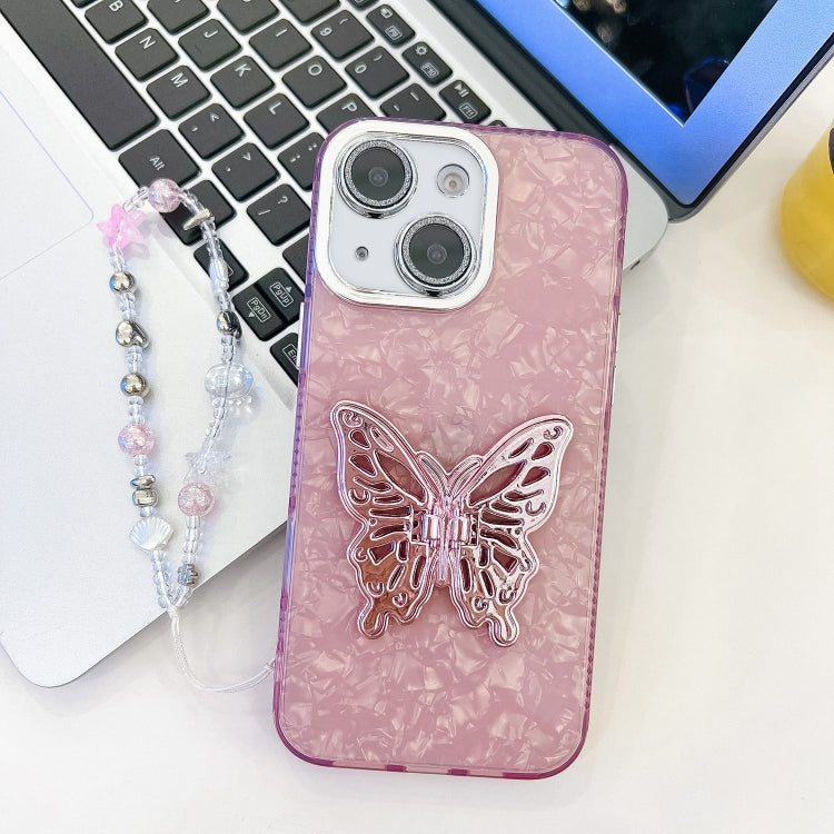 Plating Glitter Lens Film Texture Butterfly Holder Wristband Phone Case, Series 3