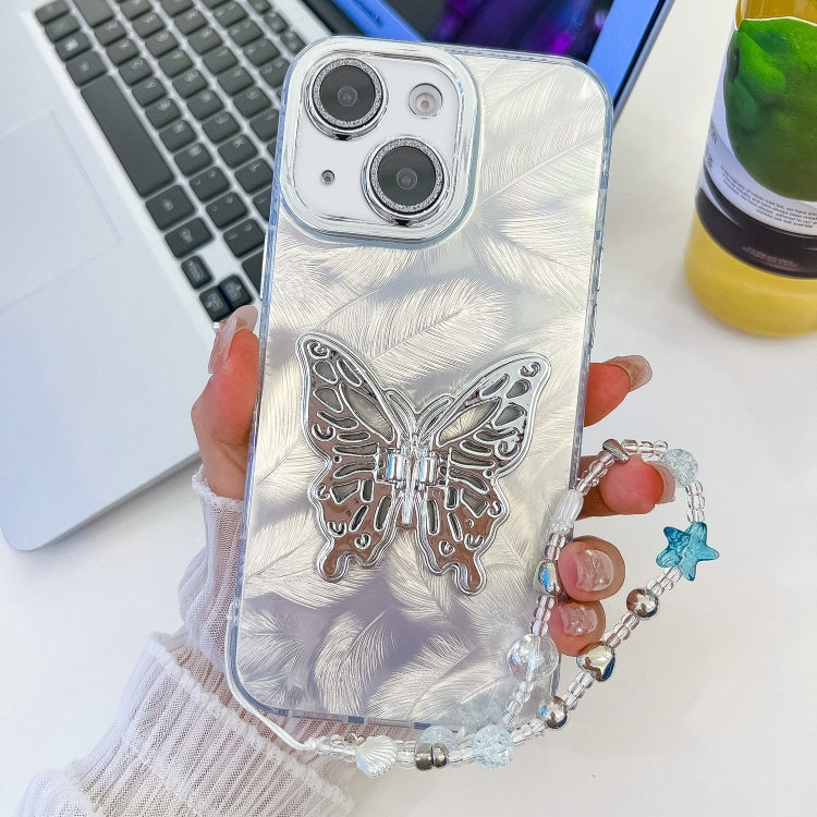 Plating Glitter Lens Film Texture Butterfly Holder Wristband Phone Case, Series 3