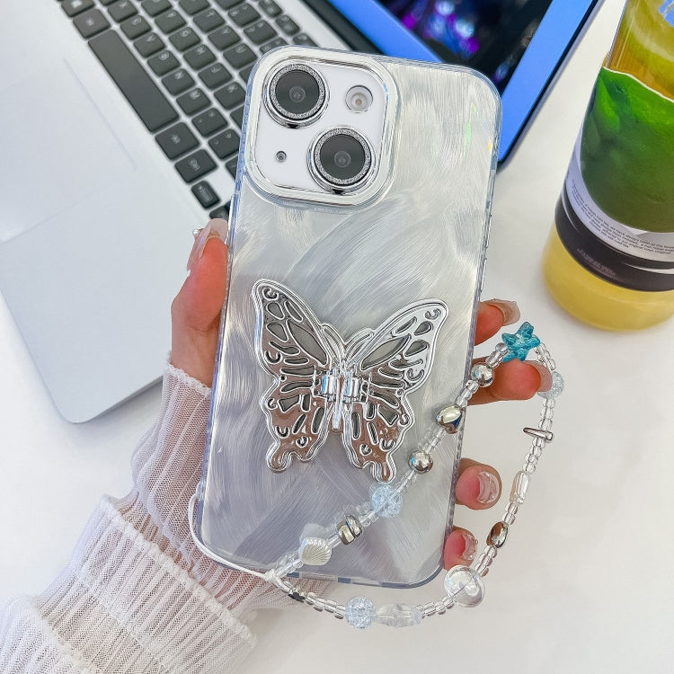 Plating Glitter Lens Film Texture Butterfly Holder Wristband Phone Case, Series 3