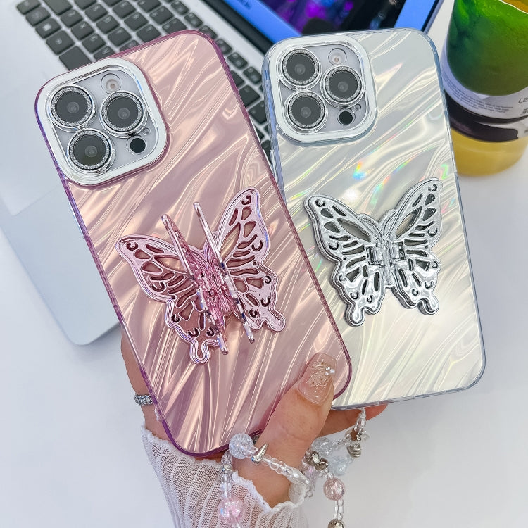 Plating Glitter Lens Film Texture Butterfly Holder Wristband Phone Case, Series 3