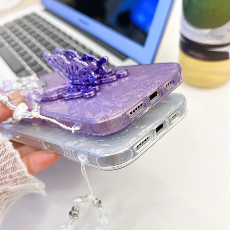 Plating Glitter Lens Film Texture Butterfly Holder Wristband Phone Case, Series 3