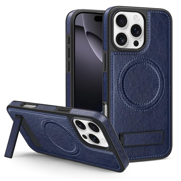 Multi-function Holder MagSafe PU Phone Case, For iPhone 16 Pro Max, For iPhone 16 Pro, For iPhone 16 Plus