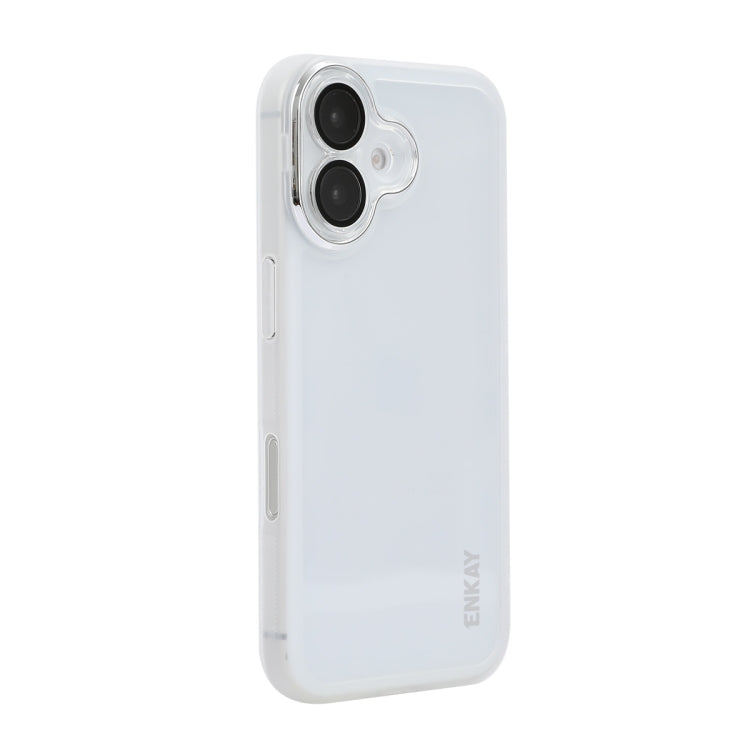 ENKAY Hat-Prince Translucent Matte TPU Phone Case with Lens Film, For iPhone 16 Pro Max, For iPhone 16 Pro, For iPhone 16 Plus, For iPhone 16, For iPhone 15 Pro Max, For iPhone 15 Pro, For iPhone 15 Plus, For iPhone 15