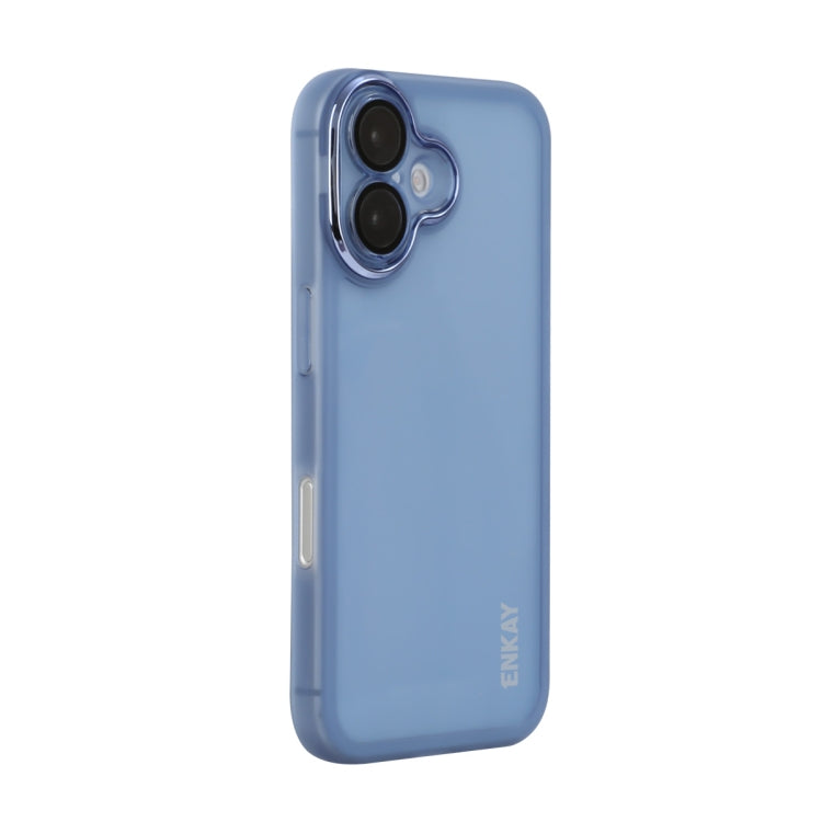 ENKAY Hat-Prince Translucent Matte TPU Phone Case with Lens Film, For iPhone 16 Pro Max, For iPhone 16 Pro, For iPhone 16 Plus, For iPhone 16, For iPhone 15 Pro Max, For iPhone 15 Pro, For iPhone 15 Plus, For iPhone 15