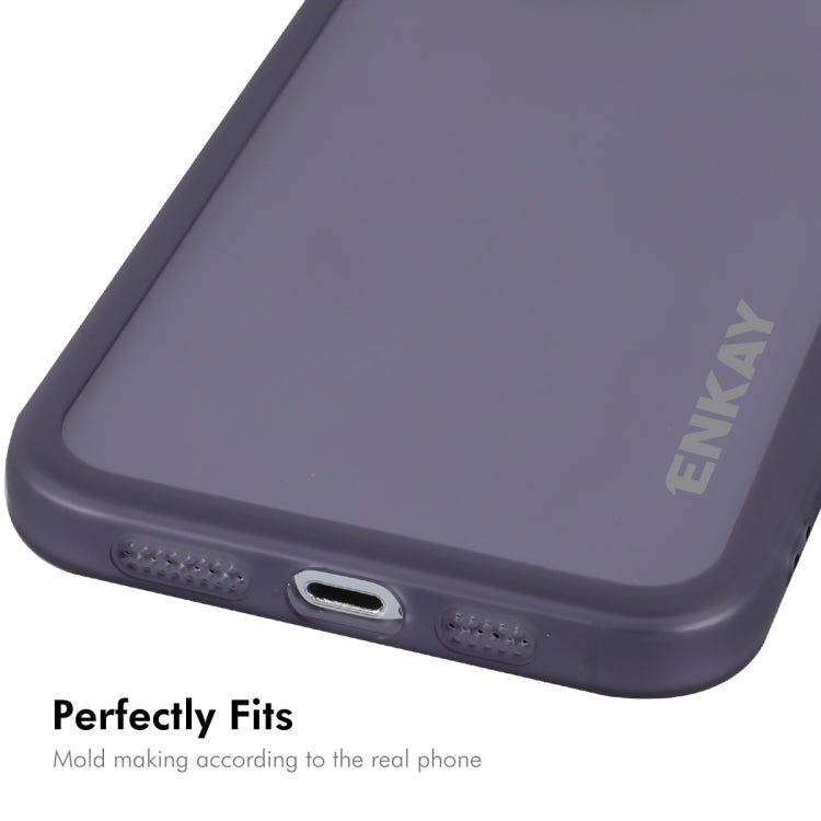 ENKAY Hat-Prince Translucent Matte TPU Phone Case with Lens Film, For iPhone 16 Pro Max, For iPhone 16 Pro, For iPhone 16 Plus, For iPhone 16, For iPhone 15 Pro Max, For iPhone 15 Pro, For iPhone 15 Plus, For iPhone 15