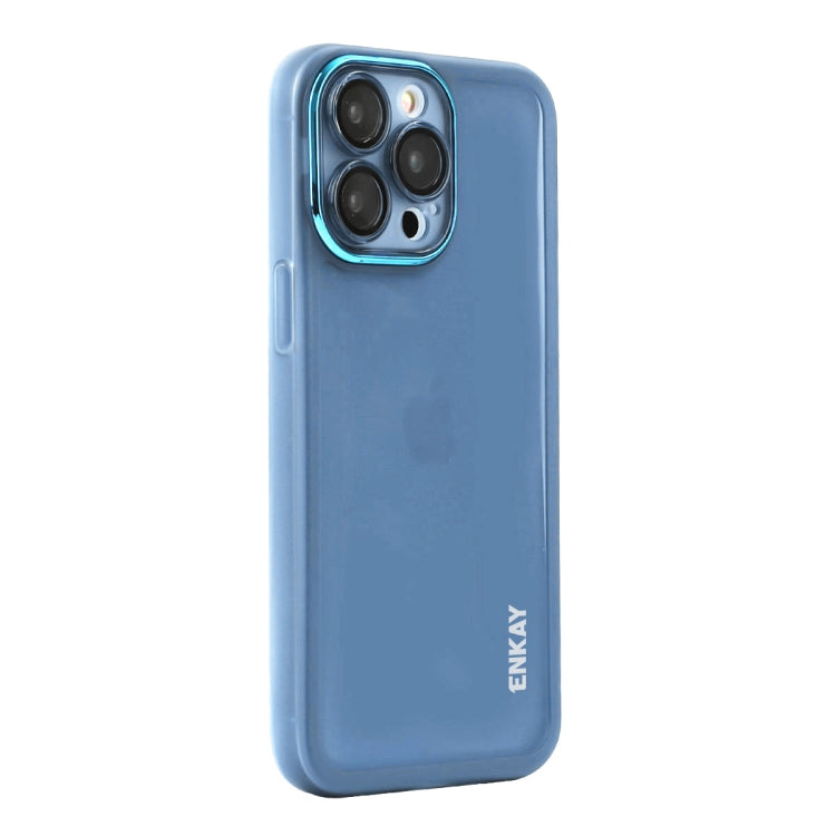 ENKAY Hat-Prince Translucent Matte TPU Phone Case with Lens Film, For iPhone 16 Pro Max, For iPhone 16 Pro, For iPhone 16 Plus, For iPhone 16, For iPhone 15 Pro Max, For iPhone 15 Pro, For iPhone 15 Plus, For iPhone 15