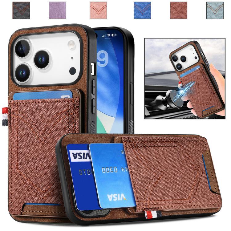 Denim Texture Leather Skin Phone Case with Card Slot, For iPhone 17e / 16e, For iPhone 17 Pro Max, For iPhone 17 Pro, For iPhone 17