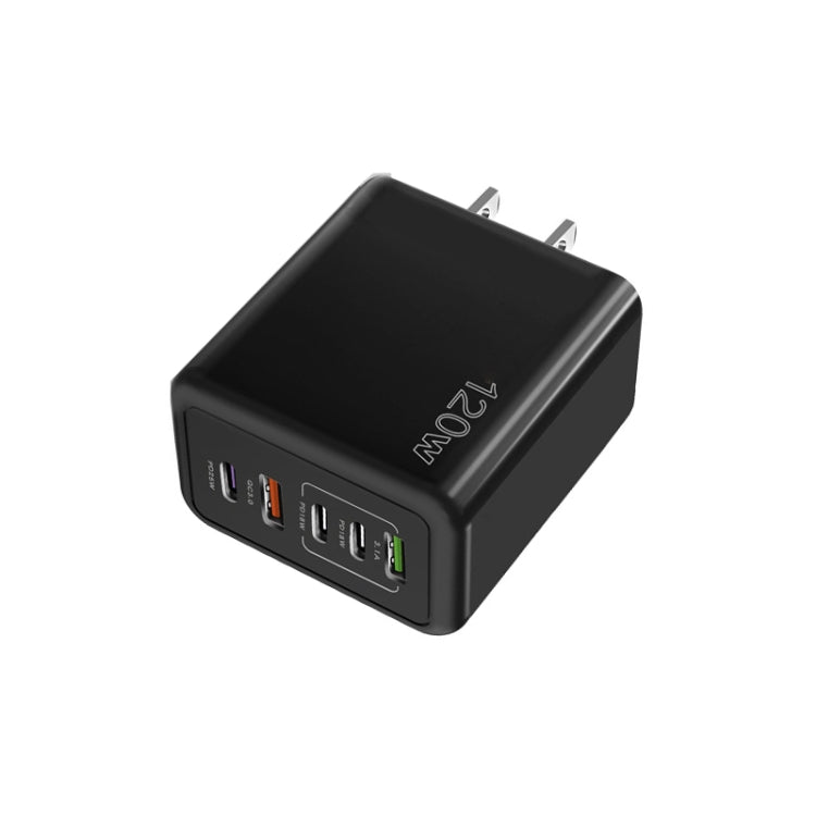 120W 3 PD Type-C Dual USB Multi Port Quick Charger for Mobile Phones, US Plug, US Plug