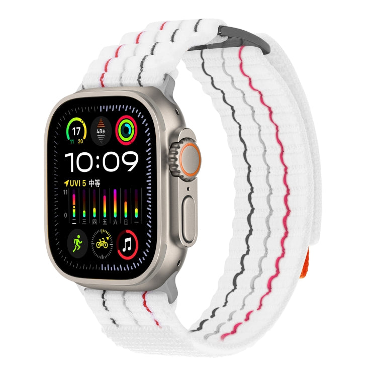 Two Sections Nylon Hook and Loop Fastener Watch Band, For Apple Watch Series 7 41mm, For Apple Watch Series 7 45mm, For Apple Watch Series 6 40mm