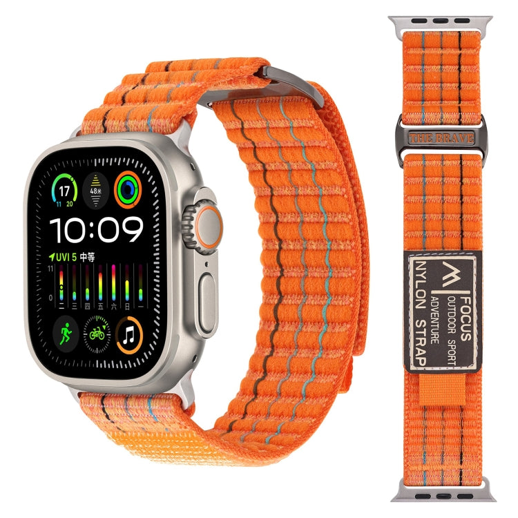 Two Sections Nylon Hook and Loop Fastener Watch Band, For Apple Watch Series 7 41mm, For Apple Watch Series 7 45mm, For Apple Watch Series 6 40mm