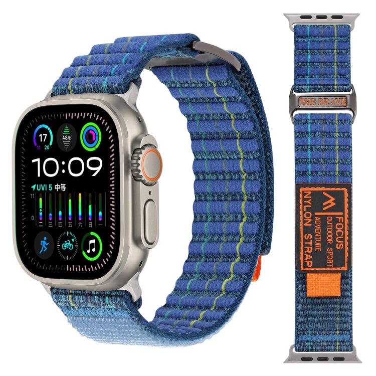Two Sections Nylon Hook and Loop Fastener Watch Band, For Apple Watch Series 4 44mm, For Apple Watch Series 4 40mm, For Apple Watch Series 3 38mm