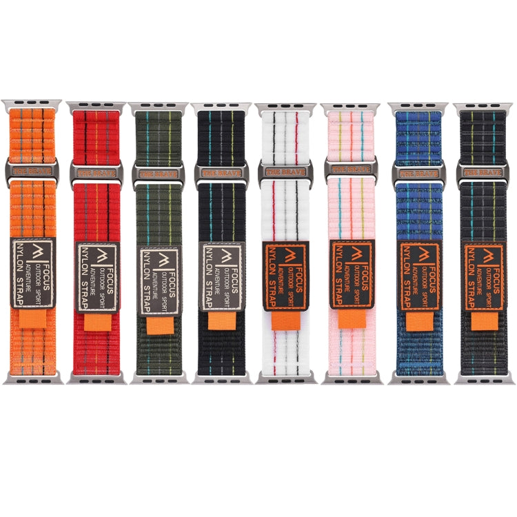 Two Sections Nylon Hook and Loop Fastener Watch Band, For Apple Watch Series 3 42mm