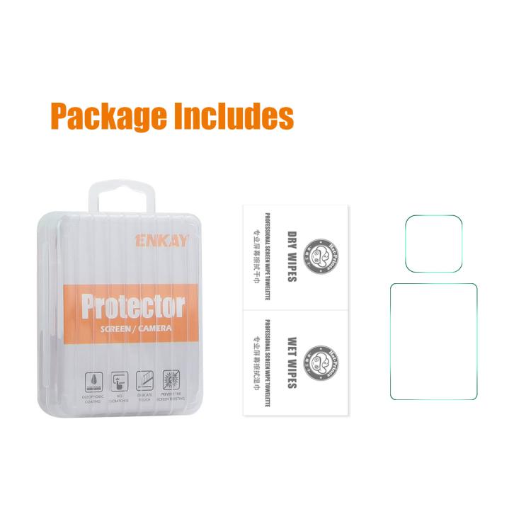 ENKAY 0.2mm 9H Tempered Glass Screen Protector Front ＆ Back Camera Film, For GoPro HERO13 Black