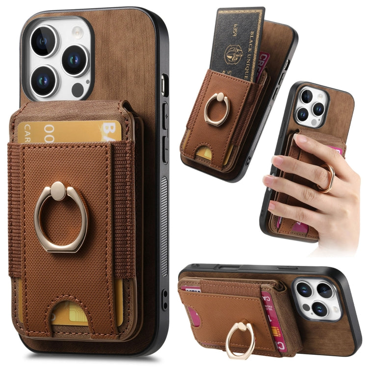 Retro Splitable Magnetic Stand Card Bag Leather Phone Case, For iPhone Air, For iPhone 16 Pro Max, For iPhone 16 Pro, For iPhone 16 Plus