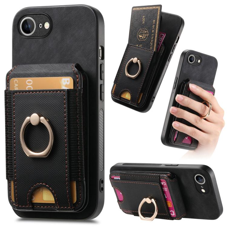 Retro Splitable Magnetic Stand Card Bag Leather Phone Case, For iPhone 18 Pro / 17 Pro, For iPhone 18 Pro Max / 17 Pro Max, For iPhone 17e / 16e, For iPhone 17
