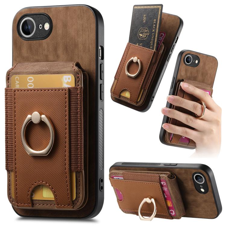 Retro Splitable Magnetic Stand Card Bag Leather Phone Case, For iPhone 18 Pro / 17 Pro, For iPhone 18 Pro Max / 17 Pro Max, For iPhone 17e / 16e, For iPhone 17
