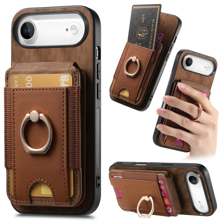 Retro Splitable Magnetic Stand Card Bag Leather Phone Case, For iPhone Air, For iPhone 16 Pro Max, For iPhone 16 Pro, For iPhone 16 Plus
