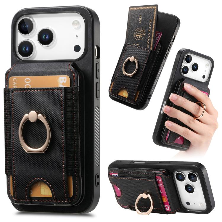 Retro Splitable Magnetic Stand Card Bag Leather Phone Case, For iPhone 17e / 16e, For iPhone 17 Pro Max, For iPhone 17 Pro, For iPhone 17