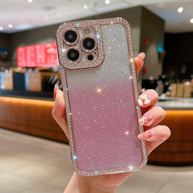 Diamond Gradient Glitter Plated TPU Phone Case, For iPhone 17, For iPhone Air, For iPhone 16 Pro Max