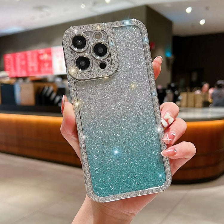 Diamond Gradient Glitter Plated TPU Phone Case, For iPhone Air, For iPhone 16 Pro Max, For iPhone 16 Pro