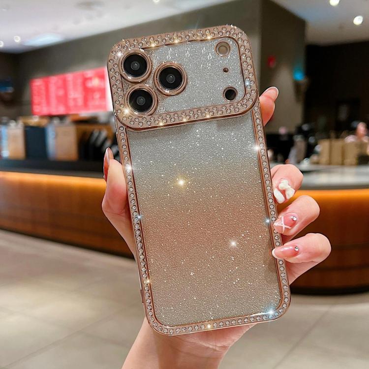 Diamond Gradient Glitter Plated TPU Phone Case, For iPhone 17e / 16e, For iPhone 17 Pro Max, For iPhone 17 Pro