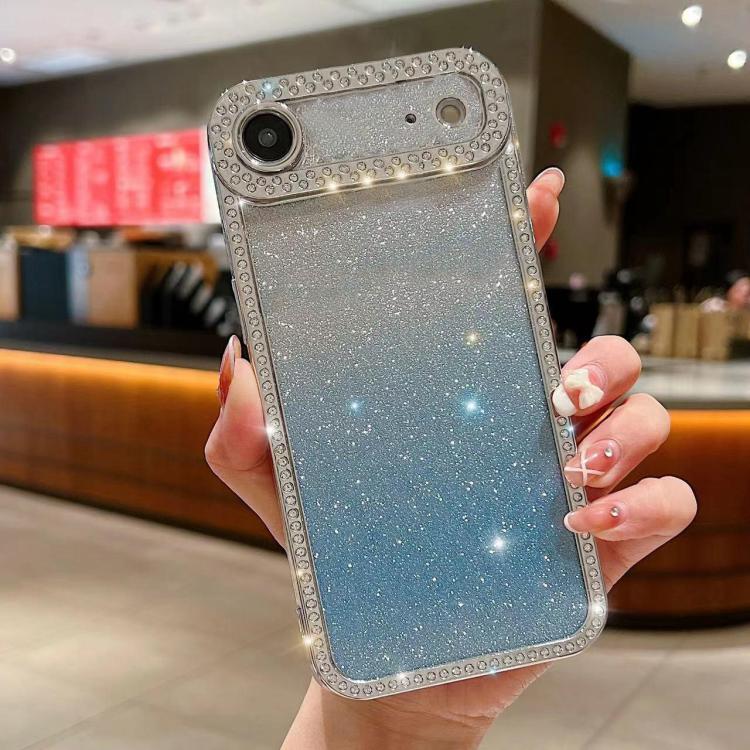 Diamond Gradient Glitter Plated TPU Phone Case, For iPhone 17, For iPhone Air, For iPhone 16 Pro Max