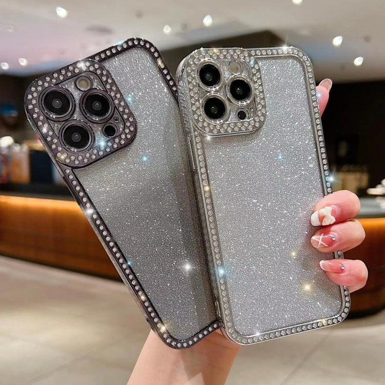 Diamond Gradient Glitter Plated TPU Phone Case, For iPhone 16 Pro, For iPhone 16 Plus, For iPhone 16