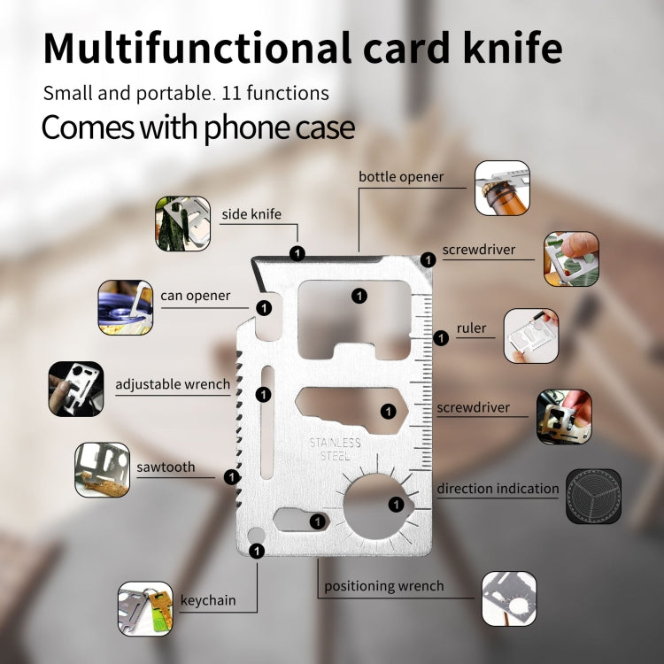 Wristband Kickstand Card Wallet Back Phone Case with Tool Knife
