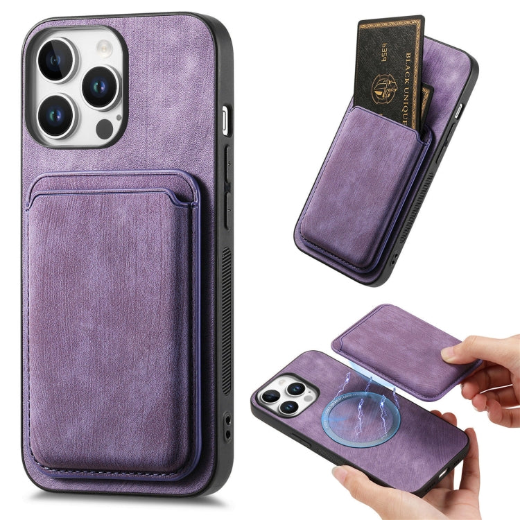 Retro Leather Card Bag Magnetic Phone Case, For iPhone 16e, For iPhone 16 Pro Max, For iPhone 16 Pro, For iPhone 16 Plus