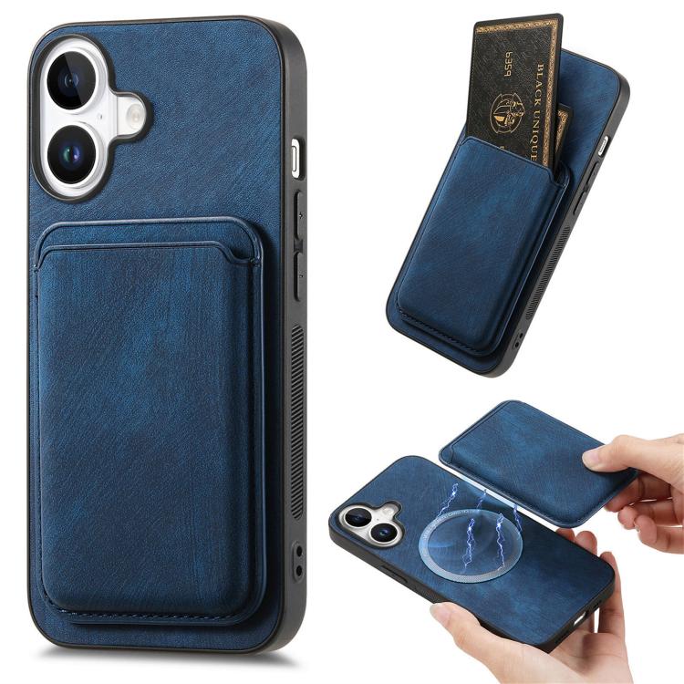 Retro Leather Card Bag Magnetic Phone Case, For iPhone 17e / 16e, For iPhone 17 Pro Max, For iPhone 17 Pro, For iPhone 17
