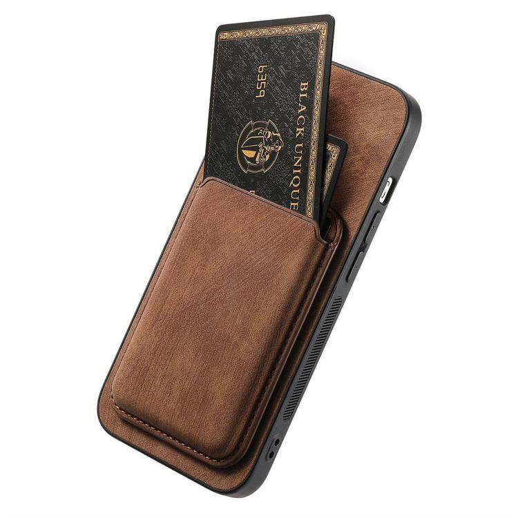 Retro Leather Card Bag Magnetic Phone Case, For iPhone 18 Pro / 17 Pro, For iPhone 18 Pro Max / 17 Pro Max, For iPhone 17e / 16e, For iPhone 17